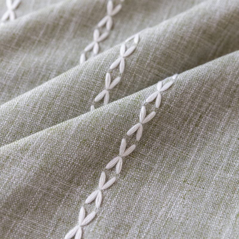 RoomTalks Sage Green Modern Farmhouse Textured Curtains for Bedroom Living Room 63 Inch Length Light Filtering French Country Boho Chic Tassel Window Curtain Panels Bohemian Draperies, 63â€™â€™L x 52â€™â€™W - Image 4