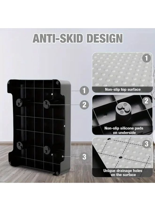 كرسي خطوات غير قابل للانزلاق باللون الرمادي، قابل للطي، سعة 420 رطلاً، خفيف الوزن، للاستخدام الداخلي والخارجي - Image 5