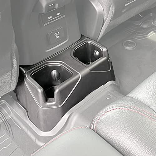 Wocch for Jeep JL Rear Cup Holder Back Seat Floor Console Mount Dual Drinks Water Bottle Beverage Holder for Jeep Wrangler JL and Gladiator JT 2018-2025 - Image 1