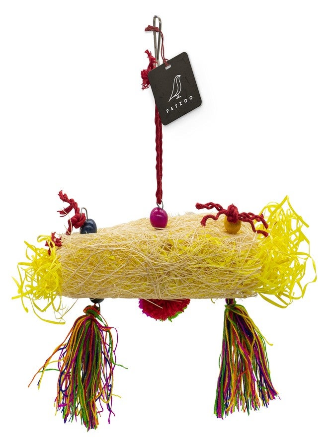 PETZOO Crinkle Foraging Paper Shradding Cage Hanging Chew Toy for Your Birds, Parrots, Finches, African Gray, Conure Activity - Image 1