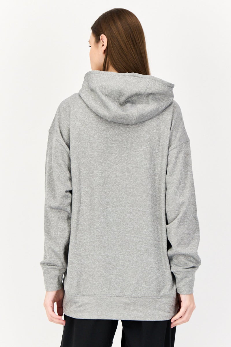 Adidas Women Sportswear Fit Long Sleeve Training Hoodies, Grey  - Image 4