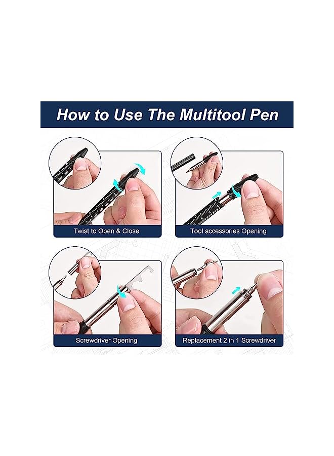 promass Gifts for Men, 11 in 1 Multitool Pen with Stress Relief Accessory, Father Gifts for Dad, Cool Gadgets for Men, Dad Gifts from Daughter, Birthday gifts for Him, Men, Husband, Boyfriend - Image 3
