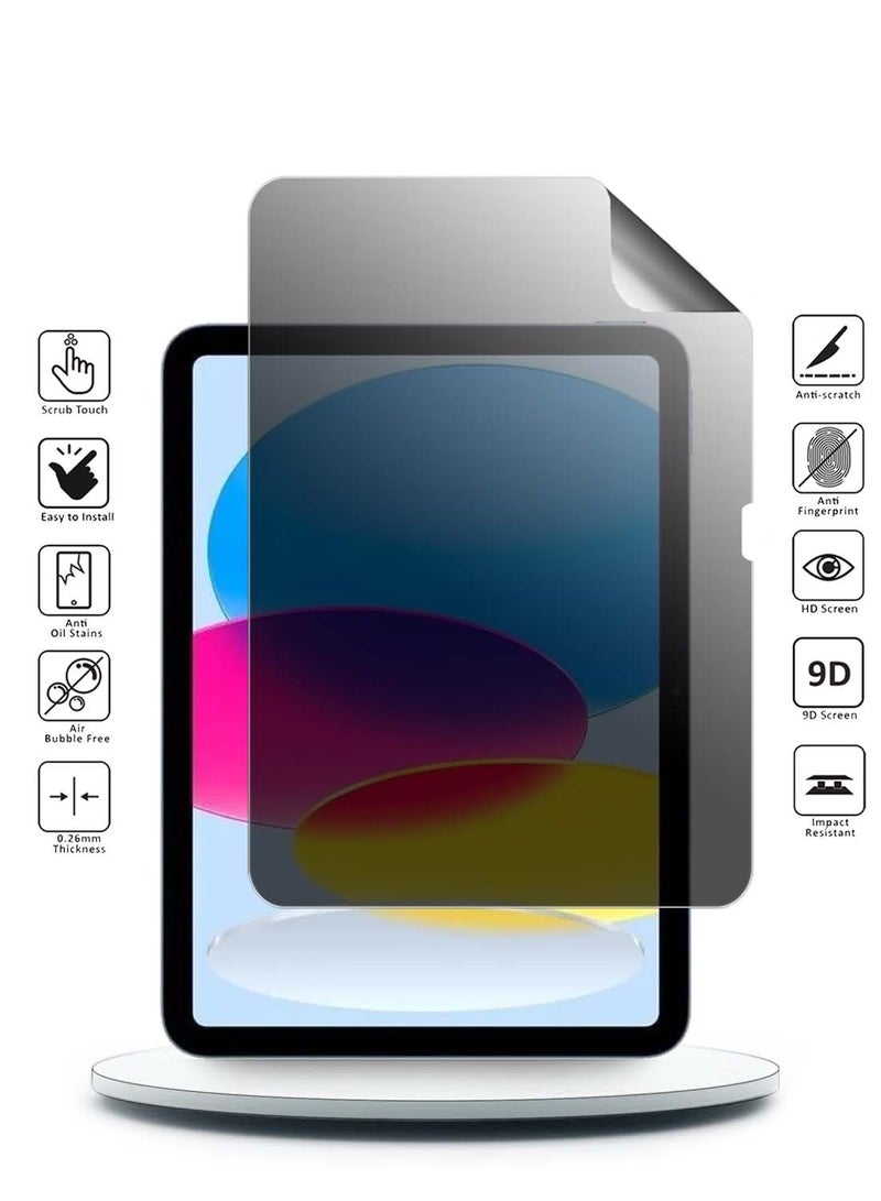 دبليو تيك ابل ايباد 2025 (الجيل 11) A16 10.9 بوصة ويتيك بريميوم بيور هيدروجيل مضاد للتجسس / مضاد للخصوصية واقي شاشة رفيع ومرن 2 عبوة - شفاف - Image 2