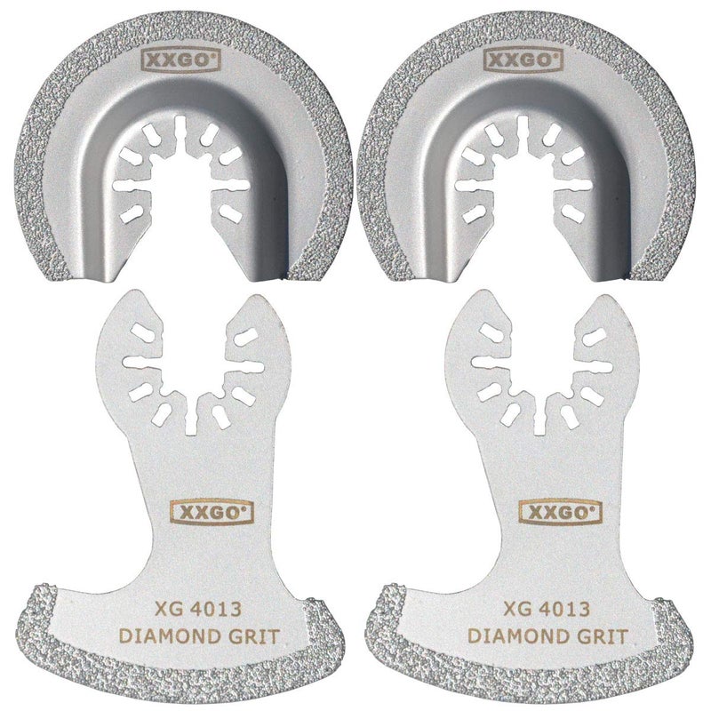 XXGO 4 Pcs Oscillating Multi Tool Diamond Segment Swing Semi Circle Grit Grout Saw Blades XG4002D - Image 1