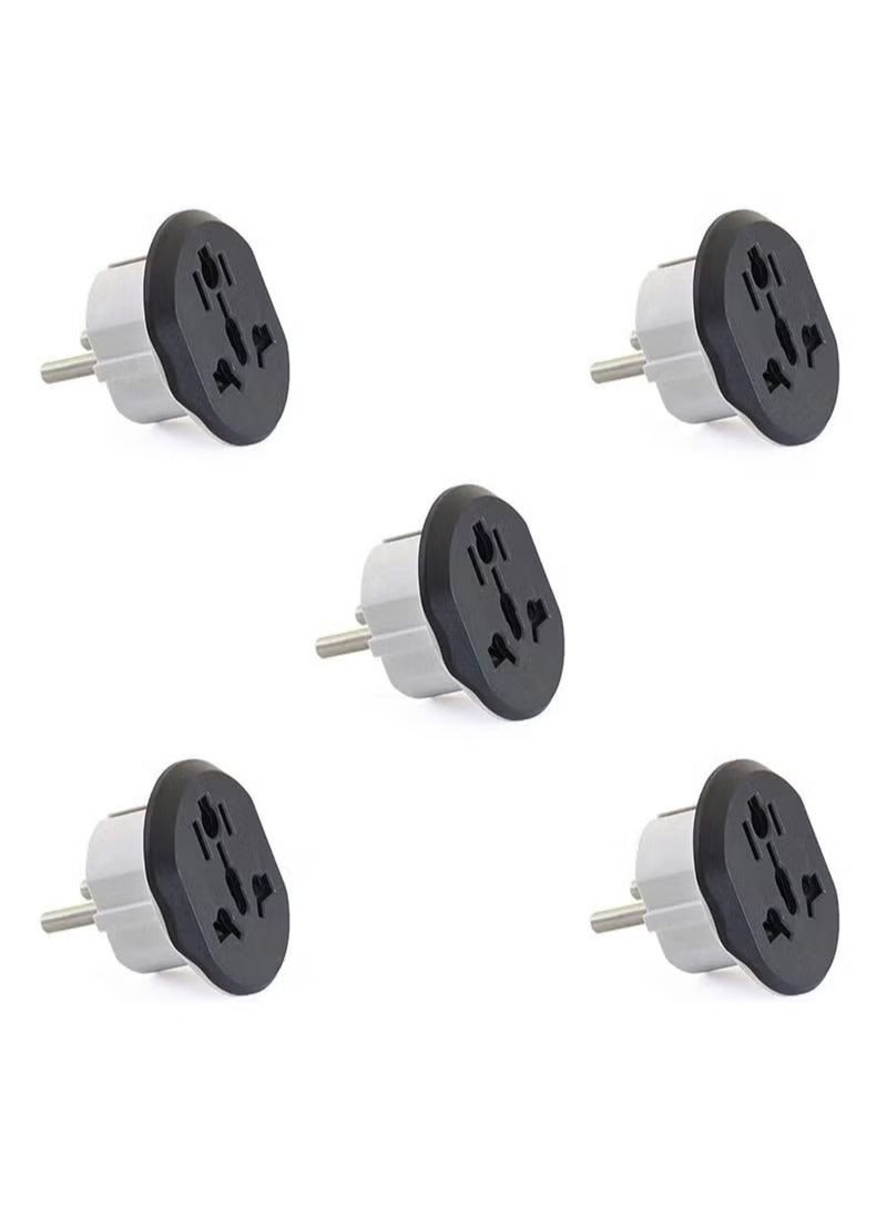 Travel Adapter 16A US Australia UK to EU Germany AC Plug Travel Conversion Plug EU Plug Adapter 5 Pieces  - Image 1