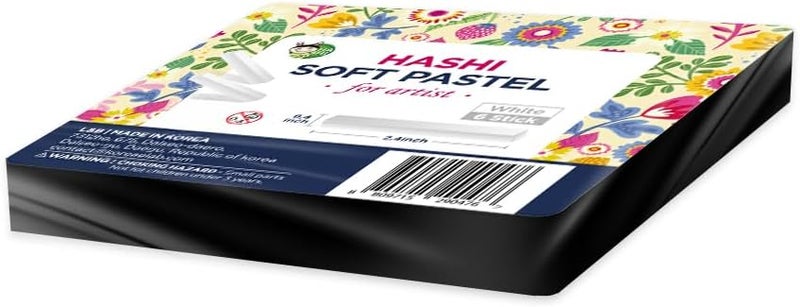 Hashi Charcoal Sticks for Professional Artists, Square Non-Toxic Art Supplies, Dry Pastels Set, 6 Long Sticks (White) - Image 4