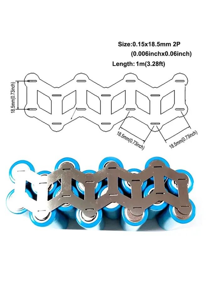 0.1x8mm 78.74 Inch Nickel Strip for 18650 Battery Spot Welding Durable Copper Nickel Alloy - Image 3