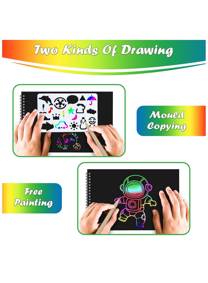 Ibecare-Scratch Book Party Favors For Kids | Return Gifts For Birthday Giveaways | Small Gifts Party Favors | Bulk Mini Toys Goody Bag | Easter & Christmas gifts… (24 Pcs Scratch Book) - Image 5