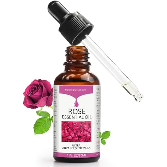 SOLOTREE Rose Essential Oil, Face Moisturizer Oil, Face Essential Oils for Women, Rose Oil for Face, Skin Care, 1 FL.OZ (30ml) - Image 1