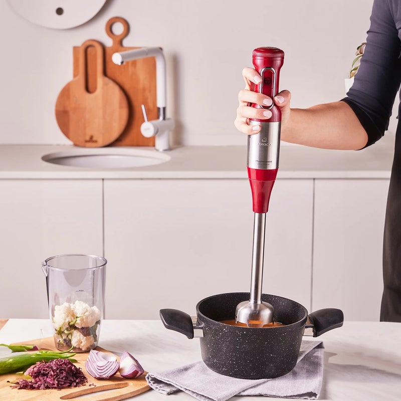 Karaca Mastermaid Prosteel 2000W Kitchen Robot, Red - Image 4