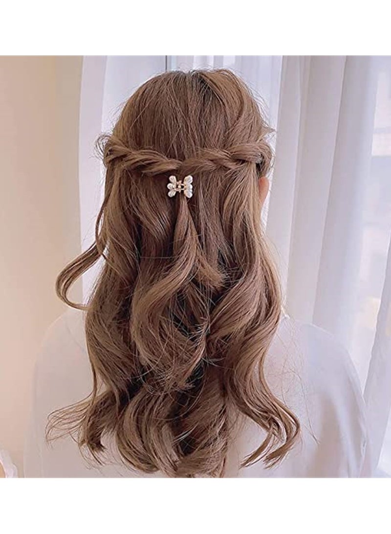 Generic 8 Pieces Small Pearl Hair Claw Clips - Handmade Decorative Hair Accessories for Women & Girls, Perfect for Everyday Use & Special Occasions - Image 5