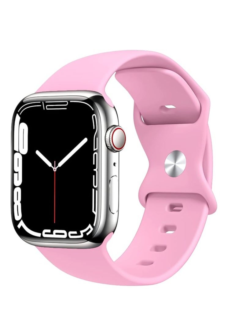 Bands Compatible with Apple Watch Ultra 49mm 45mm 44mm 42mm Replacement Soft Silicone Strap for iWatch Ultra/Ultra 2 Series SE SE2 9 8 7 6 5 4 3 2 1 - Image 1