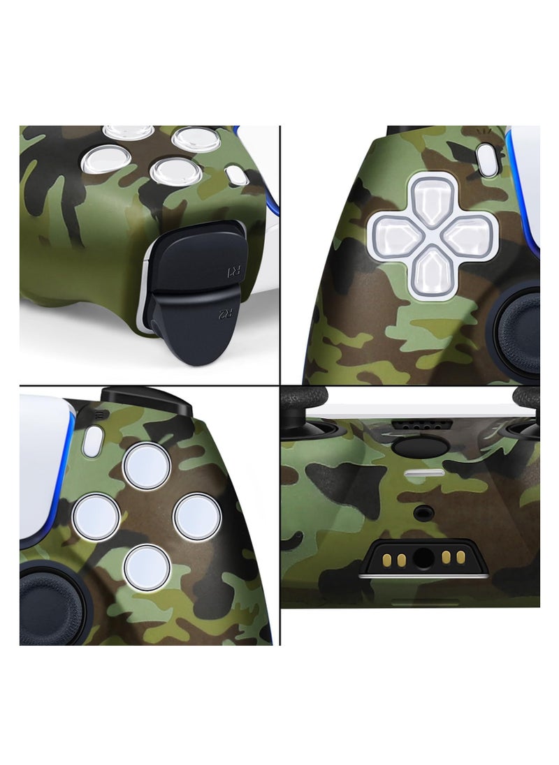 Generic PS5 Controller Skin,Silicone Grips for PlayStation 5 Controller Anti Slip Cover Case Protector for Dual Sense 5 Controller - 8pcs Pro ThumbGrips (Army Green)  - Image 3