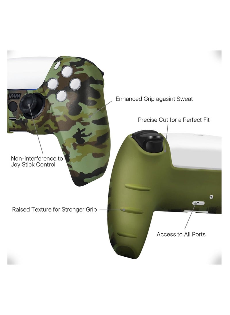 Generic PS5 Controller Skin,Silicone Grips for PlayStation 5 Controller Anti Slip Cover Case Protector for Dual Sense 5 Controller - 8pcs Pro ThumbGrips (Army Green)  - Image 4