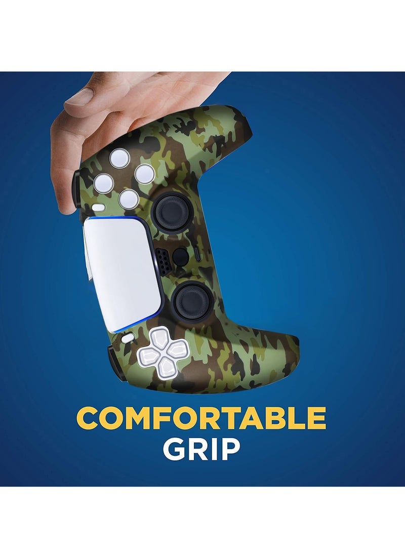 Generic PS5 Controller Skin,Silicone Grips for PlayStation 5 Controller Anti Slip Cover Case Protector for Dual Sense 5 Controller - 8pcs Pro ThumbGrips (Army Green)  - Image 5