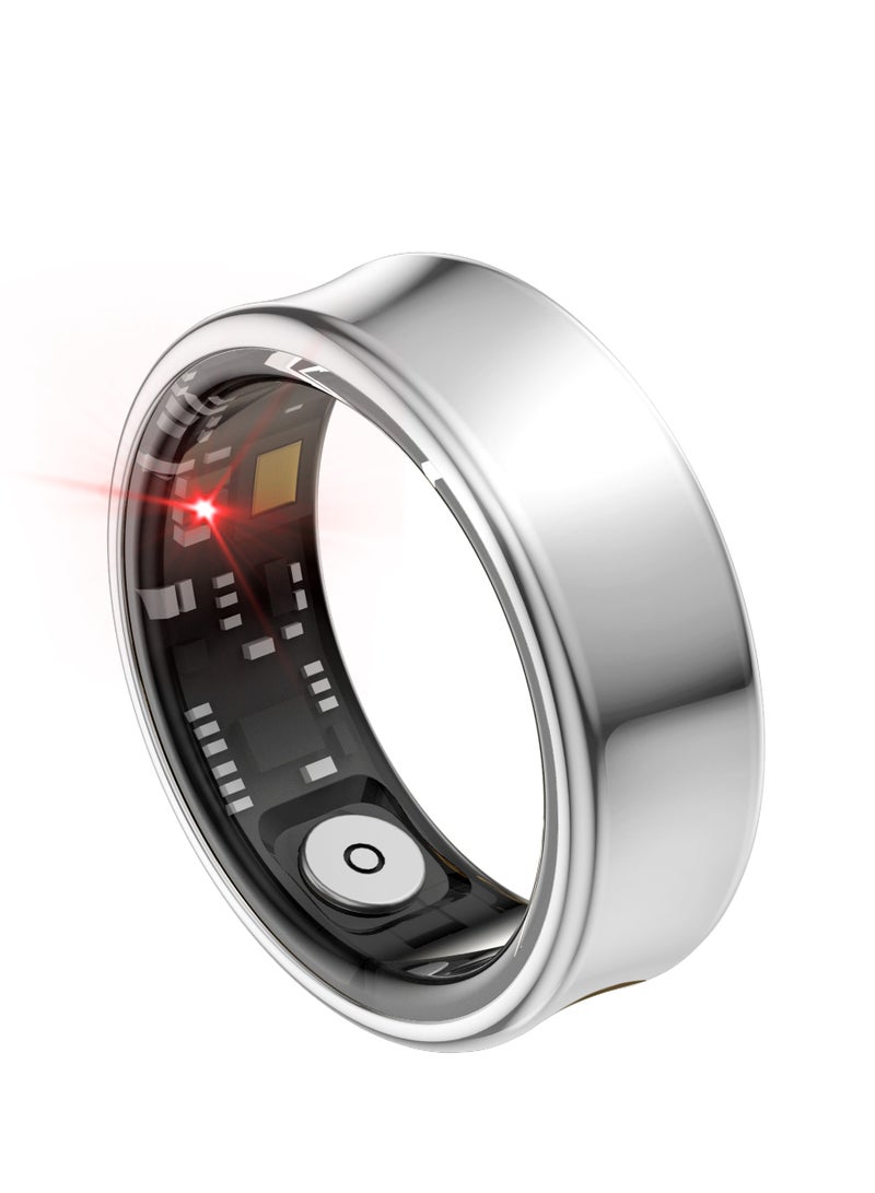 general Smart Ring SR05 for Heart Rate BlodOxygen Sleep Monitoring all Weather Motion Calculation 24-hour Health Monitoring Protect Your Health Bright Silver No.17 - Image 2