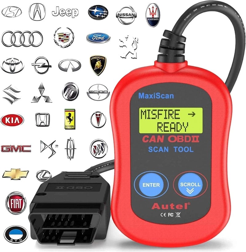 Autel MS300 OBD2 Scanner Code Reader Turn Off Check Engine Light Read  Erase Fault Codes Check Emission Monitor Status CAN Diagnostic Scan Tool