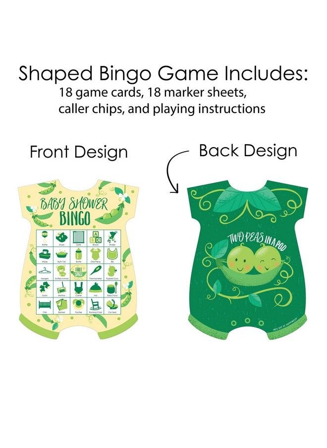 Big Dot of Happiness Double The Fun Twins Two Peas In A Pod Picture Bingo Cards And Markers Baby Shower Shaped Bingo Game Set Of 18  - Image 4