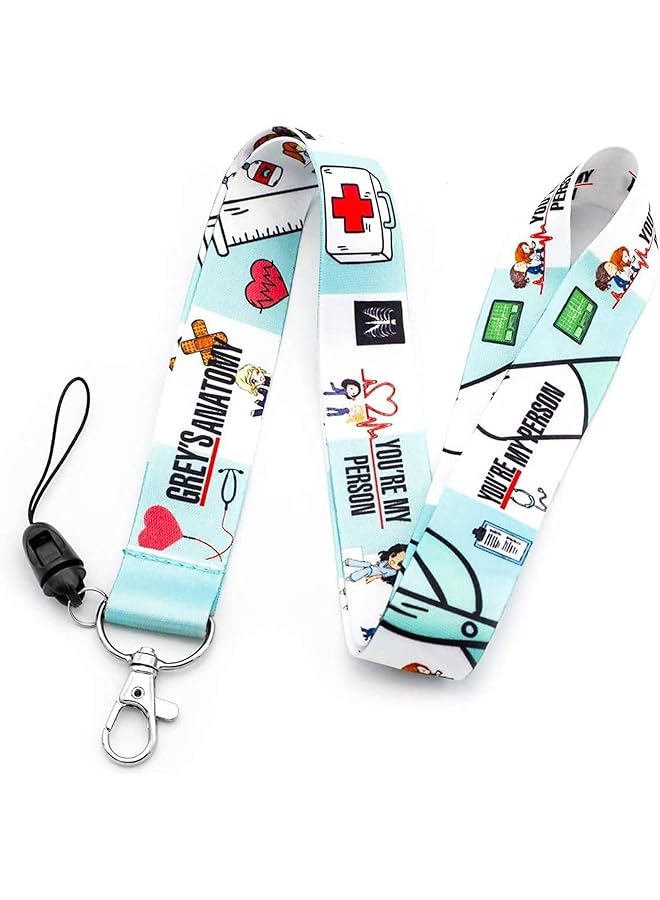 X spring Lanyard Key Chain Id Badge Holder Wrist Lanyard Key Chain Keychain Holder Cool Neck Lanyard For Women Men Car Keys Id Badges Card Wallet Phone Camera - Image 1