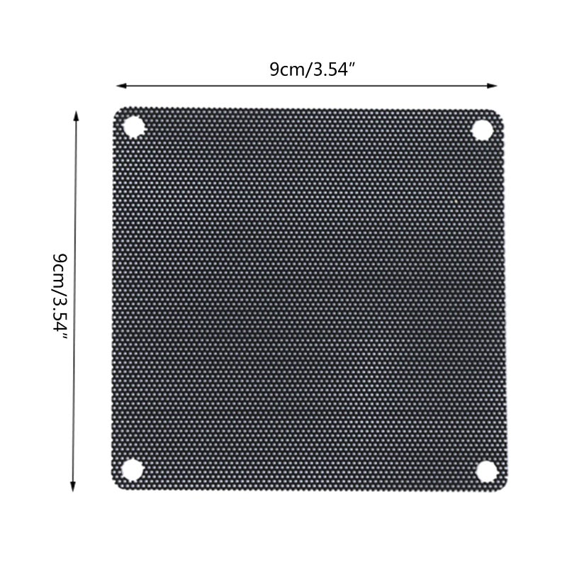 Computer Case Fan Filter Dust Mesh 9x9cm Black PVC Cover 5Packs - Image 4