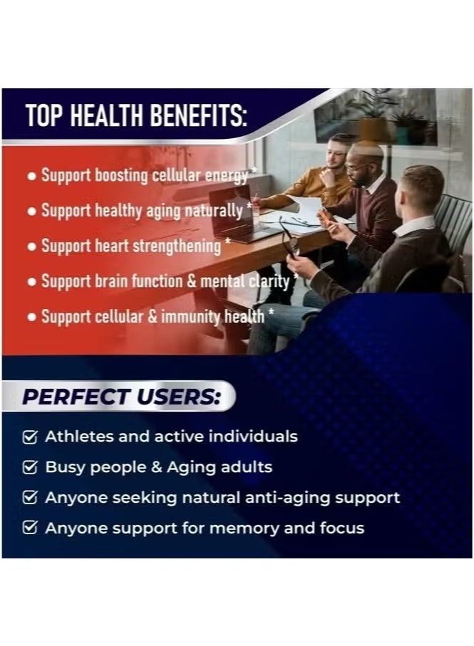 NAD+ Supplement with Nicotinamide Riboside NR, Resveratrol, Quercetin - Cellular Energy & Repair, Vitality, Healthy Aging (90 Capsules) - Image 2