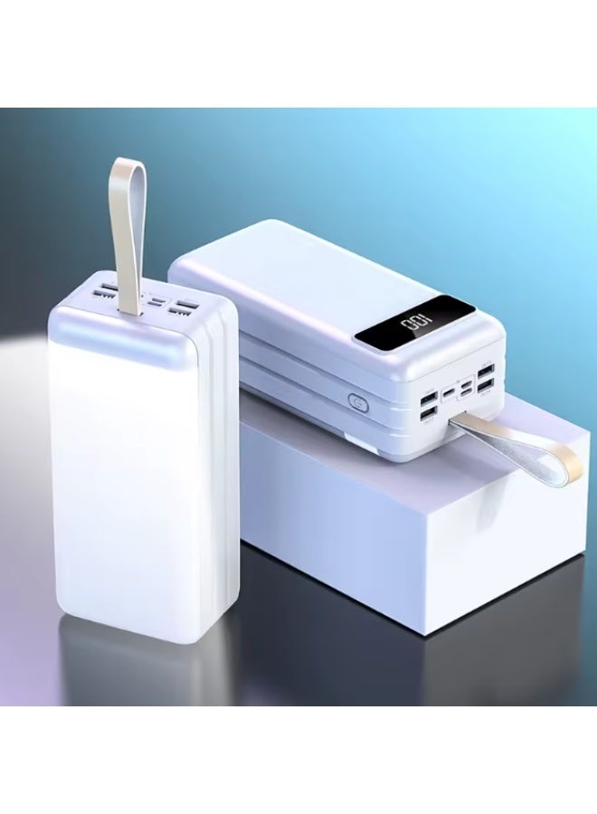 FENGQI 80000Mah Capacity Battery Charger Power Bank Built-In Data Line 4 Usb Outputs with Digital Led Display Portable Power Station - Image 2