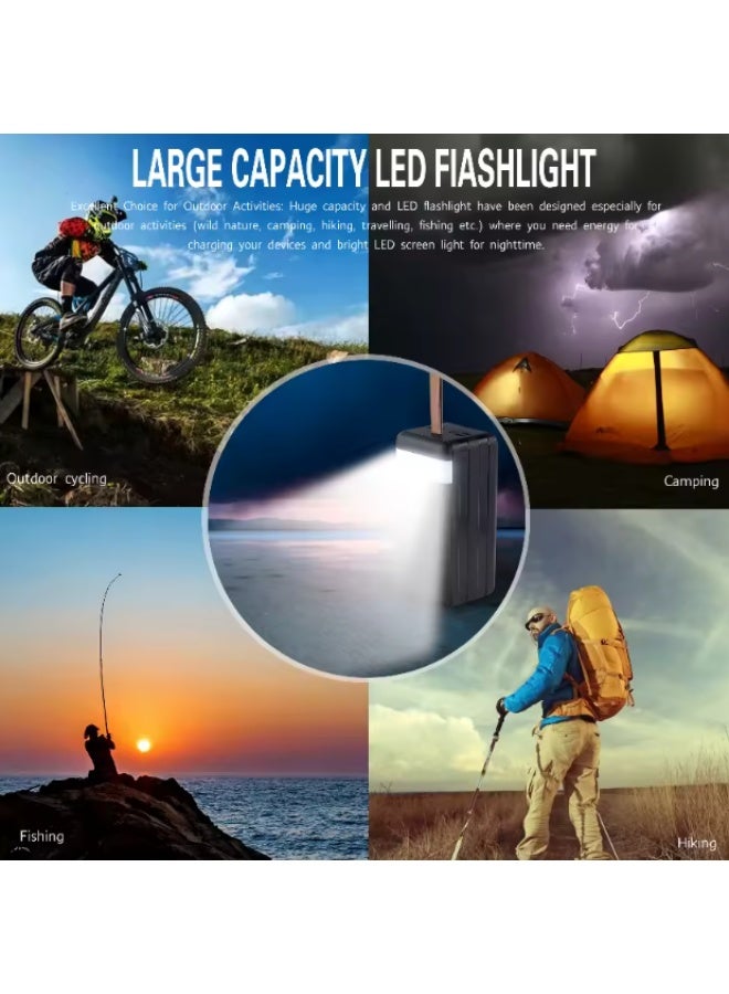 FENGQI 80000Mah Capacity Battery Charger Power Bank Built-In Data Line 4 Usb Outputs with Digital Led Display Portable Power Station - Image 3