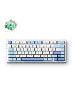 G75 Pro Blue 75% Layout Tri-mode Gasket Mount Hot-Swappable Mechanical Keyboard with 2.4 GHz Wireless, Bluetooth, Type-C, Cabbage Tofu Switch, Cherry Profile PBT Double-Shot Keycaps, 1.2mm Per-Key Flex-Cut PCB, RGB Backlighting, Plate & Internal Foams (IXPE, PET, Poron, Silicone), PC Flex-Cut Plate, HUB Support, Compatible with Windows/macOS/Linux | MC-G75-4