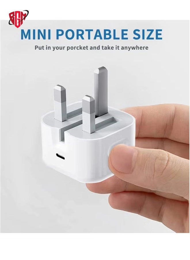 BGM - USB C Plug, 20W USB C Fast Charger Plug, PD 3.0 Type C Charger Plug Compatible With iPhone 14/14 Pro/14 Pro Max/14 Plus/13/13 Pro/13 Pro Max/12/11/XR/XS/X/8/7/iPad Air AirPods, Galaxy S22/S21, Pixel - Image 1