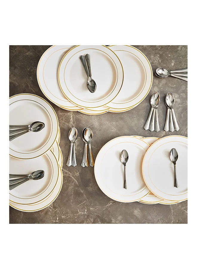 Home Box Falcon 50-Piece Dinner Plate With Spoon 1x25x25 cm