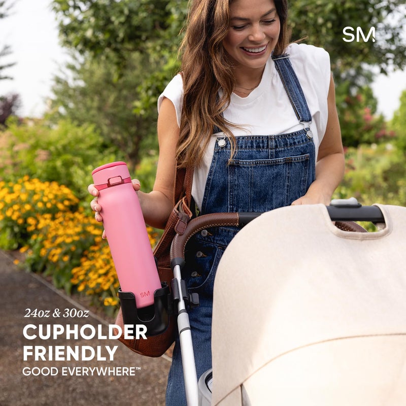 Simple Modern Mesa Loop Water Bottle with Straw | 30oz Cup Holder Friendly Insulated Stainless Steel Bottles for Travel, Sports and School | Iris Sage - Image 5