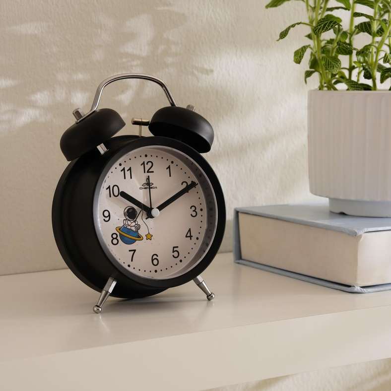 Shimal Alarm Clock Dia 12x17x5.5cm - Black