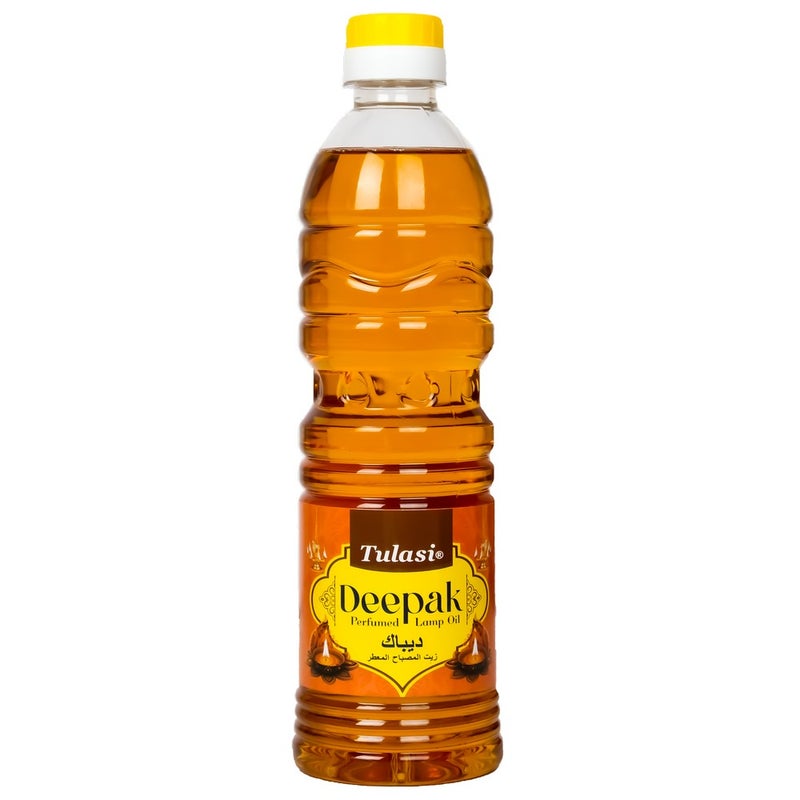 Tulasi Deepak Lamp Oil Puja Oil for Diya Lighting, Prayer & Religious Use, 450ml - Image 1