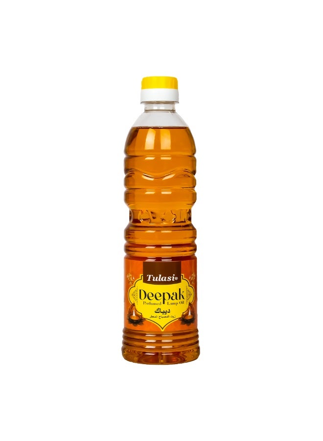 Tulasi Deepak Lamp Oil Puja Oil for Diya Lighting, Prayer & Religious Use, 450ml - Image 1