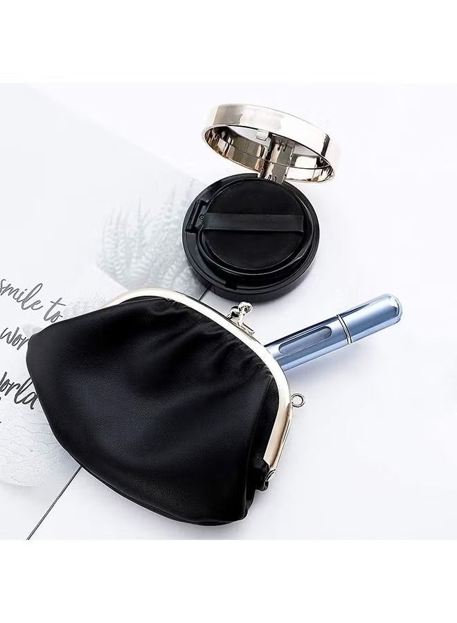 HOMESTAR 3 PCS Portable Mini Refillable Perfume Atomizer Bottle, Travel Spray Perfume Bottles, Scent Pump Case Refillable Perfume Spray (5ml+Bright Blue+Bright Black+Bright Silver) - Image 2