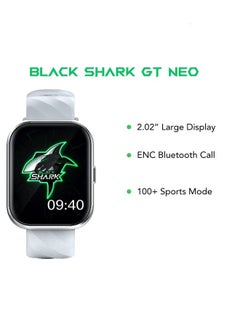 BLACK SHARK GT Neo Smartwatch With 2.02 inch Display,7days Battery, 100+ Sports Mode, Clear Call, 24H Health Monitoring & IP68 Water Resistant - Silver  - Image 1