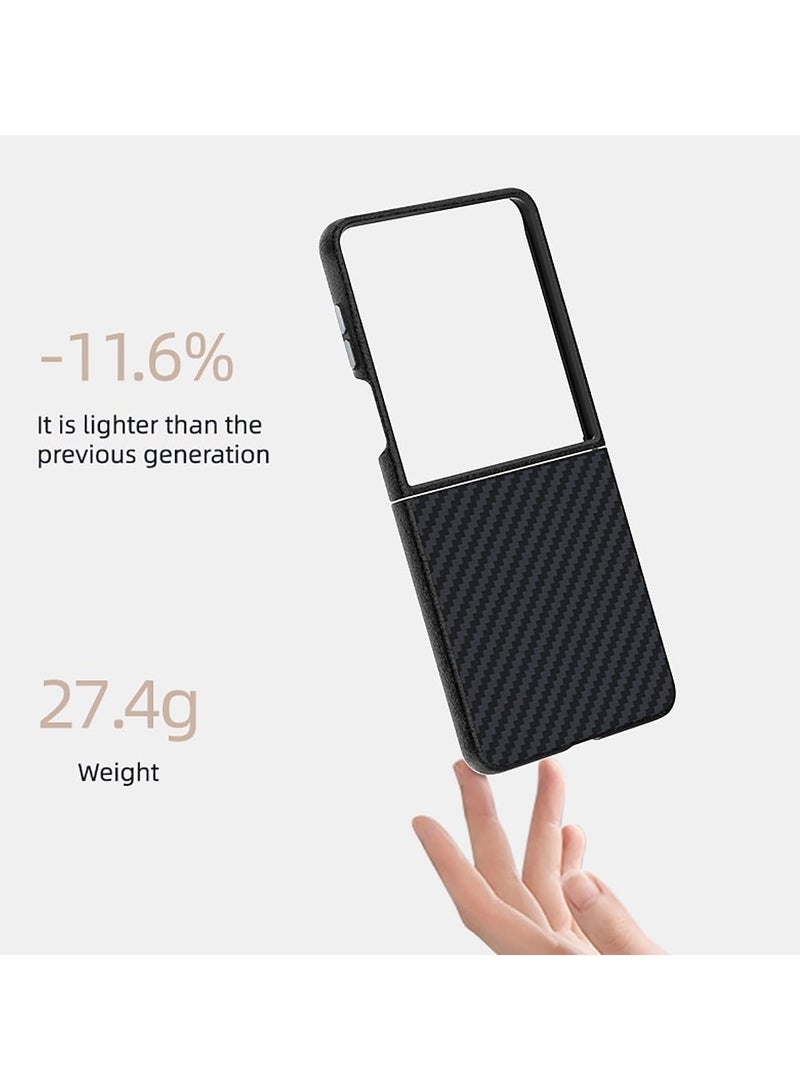 general Carbon Fibre Magnetic Case Compatible Samsung Galaxy Z Flip 7 Case with Invisible Magnetic, Slim Matte Shock and Drop Protection Case for Wireless Charging - Image 2