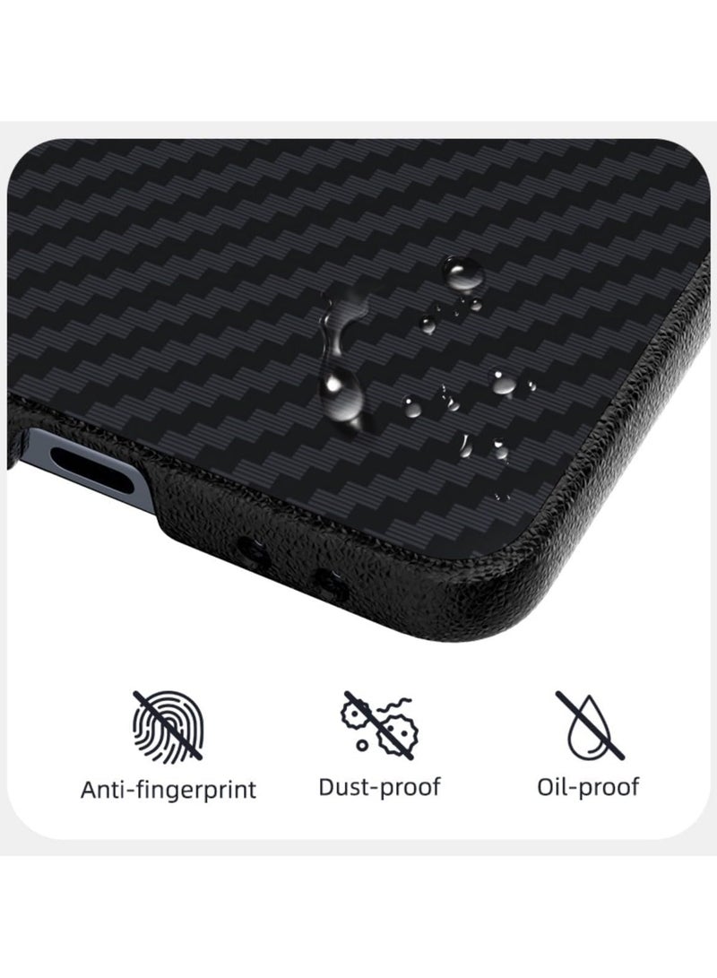 general Carbon Fibre Magnetic Case Compatible Samsung Galaxy Z Flip 7 Case with Invisible Magnetic, Slim Matte Shock and Drop Protection Case for Wireless Charging - Image 5