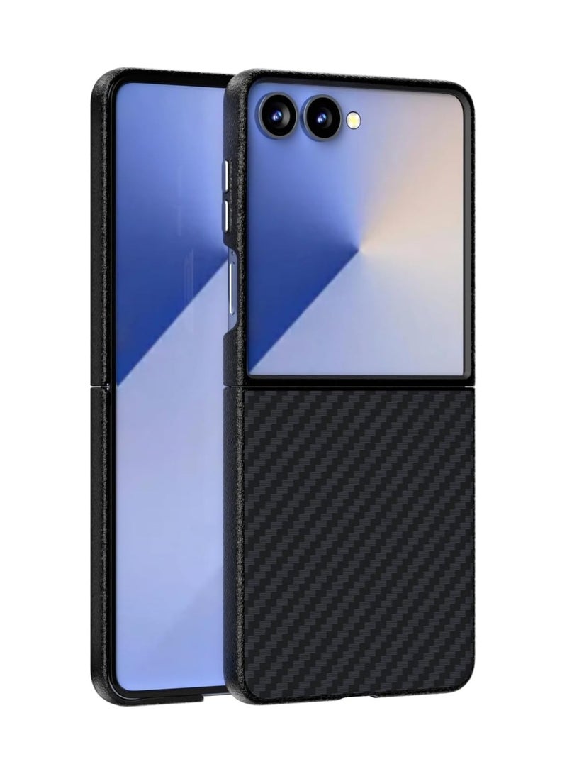 general Carbon Fibre Magnetic Case Compatible Samsung Galaxy Z Flip 7 Case with Invisible Magnetic, Slim Matte Shock and Drop Protection Case for Wireless Charging - Image 1