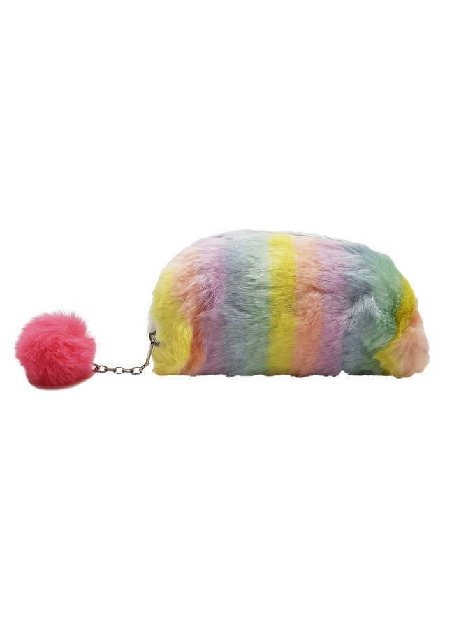 Vritraz Vritraz Pen Pencil Box Case for School Kids and Students, Cute Fur Soft Toy Pouch Storage Organizer Semi LightMulti  - Image 1