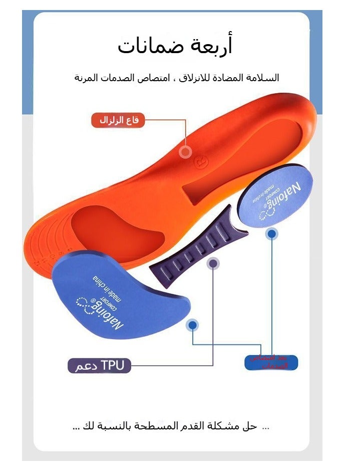 نافينغ نعل داخلي من مادة إيفا الرياضية القابلة للتنفس، وسادة حذاء مصممة خصيصًا، نعل داخلي مريح لتخفيف آلام القدم وضغطها للنساء والرجال، مناسب للرياضة والعمل (39-42) - Image 5