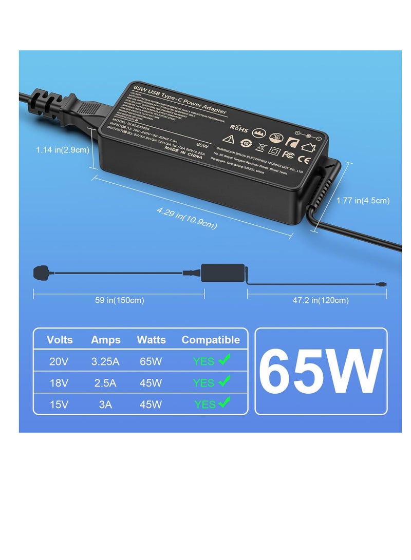 Terabyte 65W 60W 45w USB C Type C Laptop Replacement Charger Power Supply Replacement Adapter - Image 2