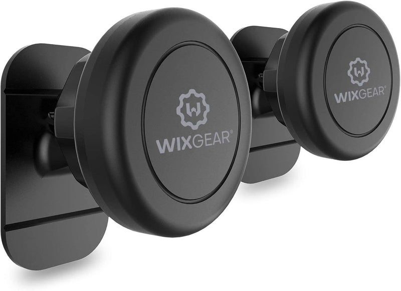 ويزجير حامل الهاتف المغناطيسي للسيارة من WixGear [حزمة من قطعتين] - حامل عالمي لاصق للوحة القيادة مع تقنية الإزالة السريعة - Image 1