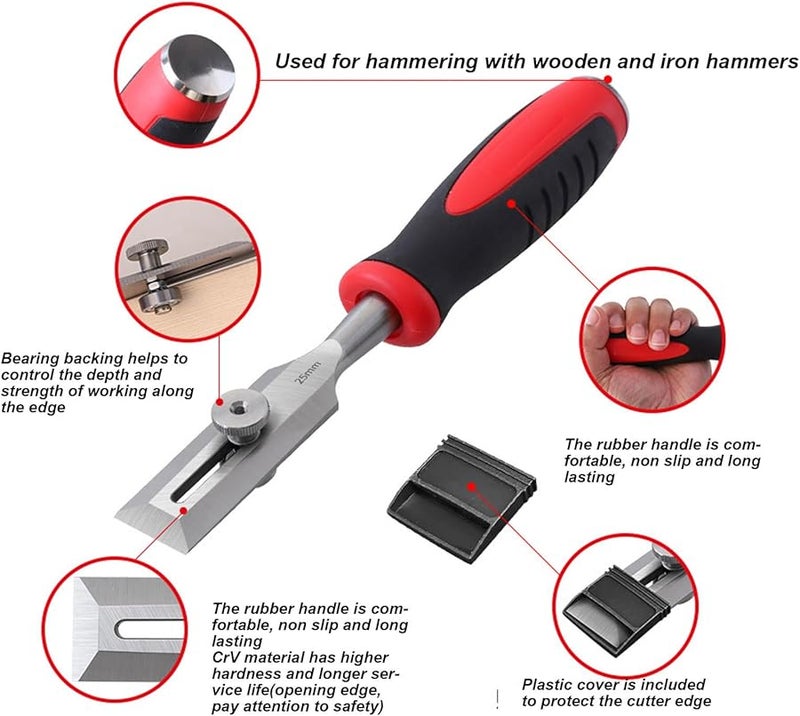 Professional Wood Carving Chisel CRV Steel Flat Carpenter Tool for Furniture Making - Image 5