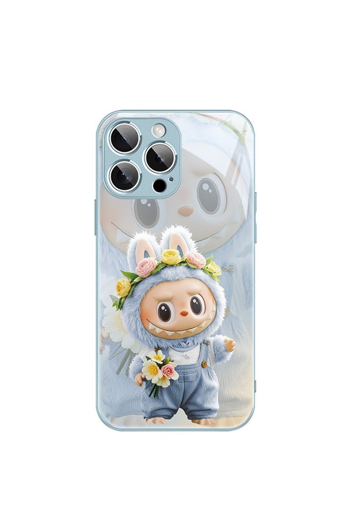 لابوبو مناسبة ل فون 16 بروماكس/16 برو لطيف لابوبو الكرتون مكافحة سقوط الهاتف المحمول الغطاء الواقي