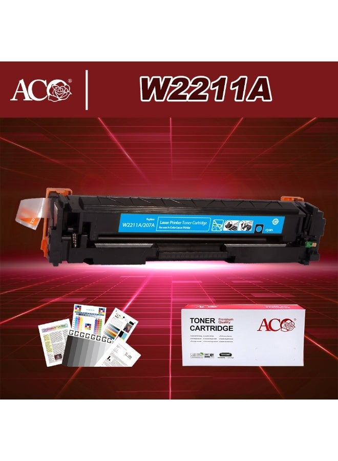 ACO W2211A Toner Cartridge 207A With Chip Compatible For HP Color LaserJet Pro M283fdw M255dw MFP M282nw M283fdn Printer - Image 1