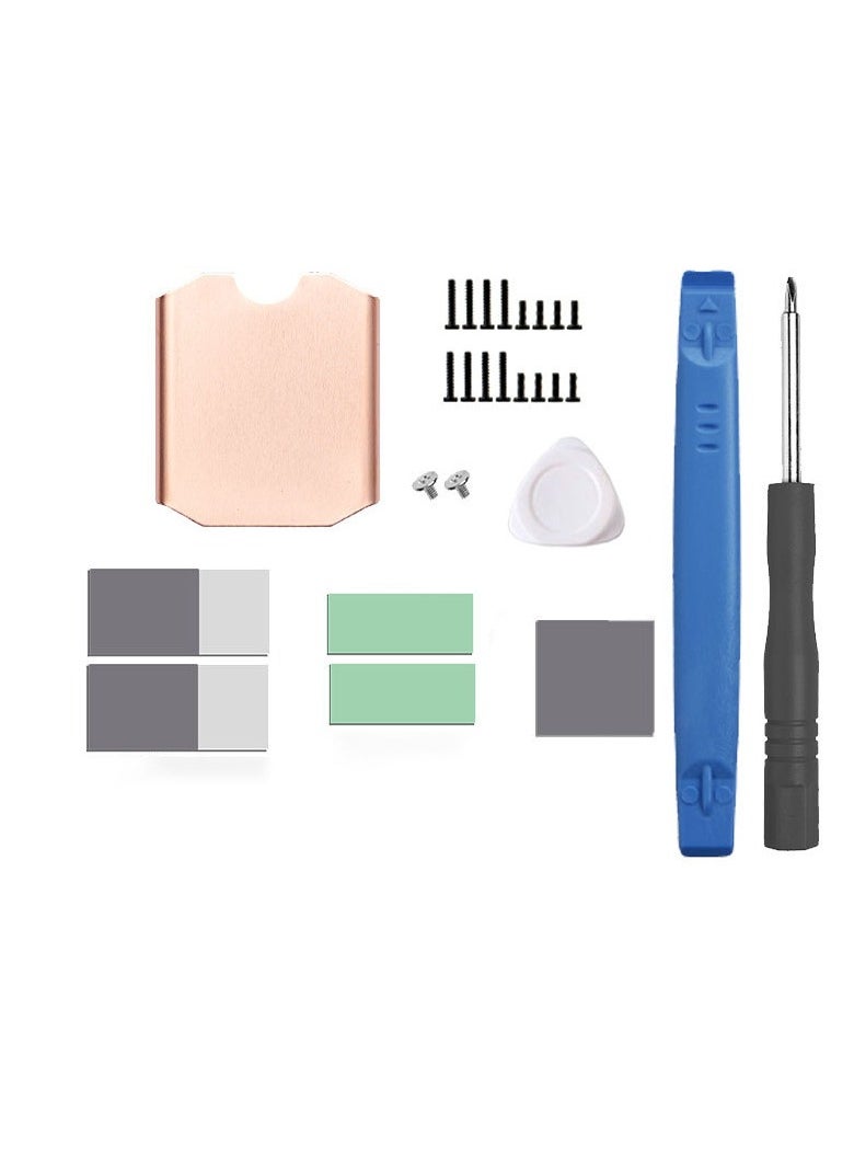 SYOSI M.2 Heatsink Copper, SSD Heatsink Thermal Pad: M.2 2230 NVME SSD Copper Heat Sink Cooling Thermal Pastes Back Cover Opening Tools Back Screws Replacements screwdriver Repair Kit for Steam Deck  - Image 1