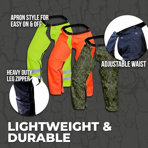 FORESTER - Trimmer Chaps for Men | Protective Gear | Not for Use as Chainsaw Chaps | Men's Work Utility & Safety Pants | Apron Style, Adjustable Belt - Image 3