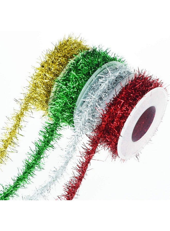 تونج كلاود شريط زينة الكريسماس المعدني من Tongcloud مكون من 4 لفات، شريط زينة الكريسماس المعدني، شريط زينة الكريسماس المعدني، شريط زينة الكريسماس، 4 ألوان - Image 1