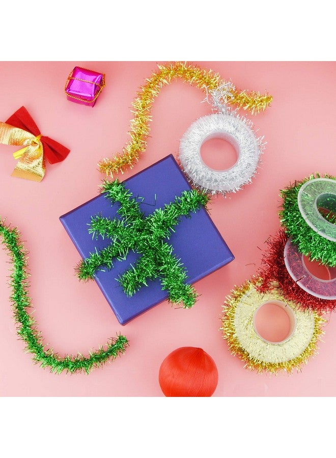 تونج كلاود شريط زينة الكريسماس المعدني من Tongcloud مكون من 4 لفات، شريط زينة الكريسماس المعدني، شريط زينة الكريسماس المعدني، شريط زينة الكريسماس، 4 ألوان - Image 4